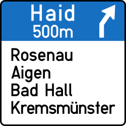 Information about the next exit - Road Sign