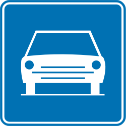 Begin of an expressway - Road Sign