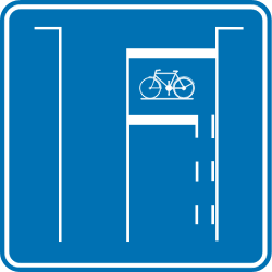 Box for cyclists - Road Sign