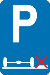 Parking only allowed on the road - Road Sign