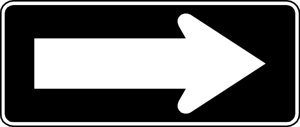 One-way traffic - Road Sign
