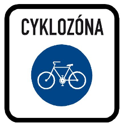 Begin of a zone for cyclists - Road Sign