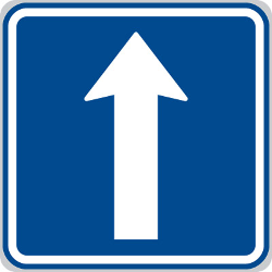 حركة مرور باتجاه واحد - لافتة طريق