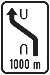 Temporary change in the direction of the lanes - Road Sign