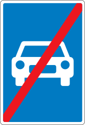 End of the expressway - Road Sign