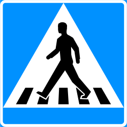 Pedestrian crossing - People can cross - Road Sign