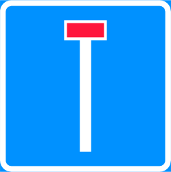 Road ahead is a dead end - Road Sign