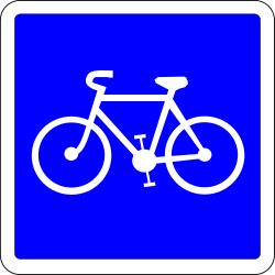 Lane for cyclists - Road Sign