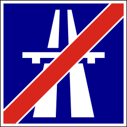 Motorway Ends - Road Sign