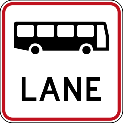 Lane for buses - Road Sign