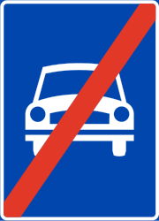 End of the expressway - Road Sign