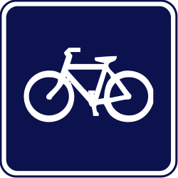 Lane for cyclists - Road Sign