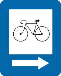 Lane for cyclists - Road Sign
