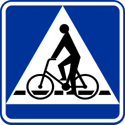 Crossing for cyclists - Road Sign