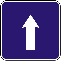 One-way traffic - Road Sign