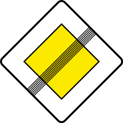 Priority road ends - Road Sign
