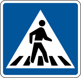 Pedestrian crossing - People can cross - Road Sign
