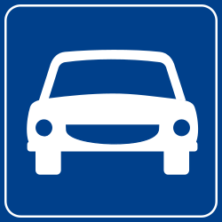 Begin of an expressway - Road Sign