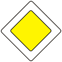 Priority road ahead - Road Sign