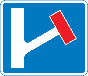 Road ahead is a dead end - Road Sign