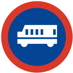 Mandatory lane for trucks - Road Sign