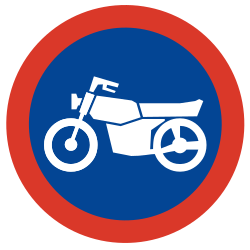 Mandatory path for motorcycles - Road Sign