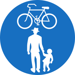 Mandatory shared path for pedestrians and cyclists - Road Sign