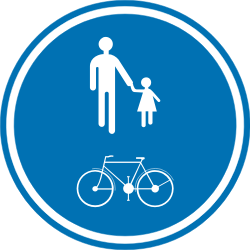 Mandatory shared path for pedestrians and cyclists - Road Sign