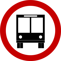 Mandatory lane for buses - Road Sign