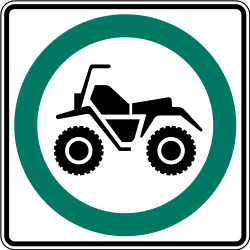 Mandatory path for snowmobiles - Road Sign