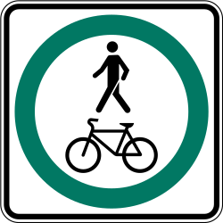 Mandatory shared path for pedestrians and cyclists - Road Sign