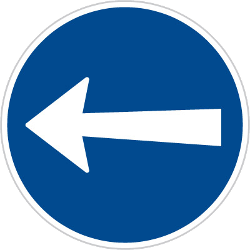 اليسار الإلزامي - لافتة طريق