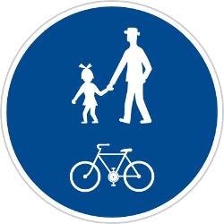 Mandatory shared path for pedestrians and cyclists - Road Sign