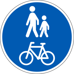 Mandatory shared path for pedestrians and cyclists - Road Sign