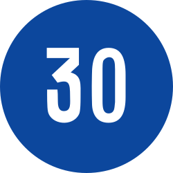 Driving faster than indicated compulsory (minimum speed) - Road Sign