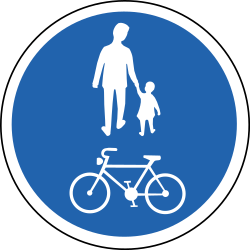Mandatory shared path for pedestrians and cyclists - Road Sign