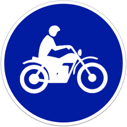 Mandatory path for motorcycles - Road Sign