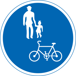Mandatory shared path for pedestrians and cyclists - Road Sign