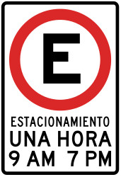 Mandatory parking spot - Road Sign