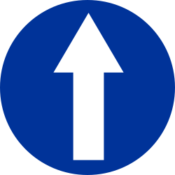 Ahead Only - Road Sign