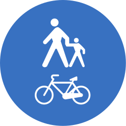 Mandatory shared path for pedestrians and cyclists - Road Sign