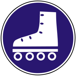 Mandatory path for skaters - Road Sign