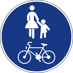 Mandatory shared path for pedestrians and cyclists - Road Sign