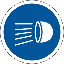 Mandatory lights on - Road Sign
