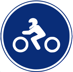Mandatory path for motorcycles - Road Sign