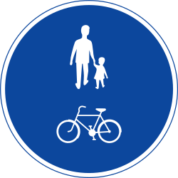 Mandatory shared path for pedestrians and cyclists - Road Sign