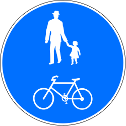 Mandatory shared path for pedestrians and cyclists - Road Sign