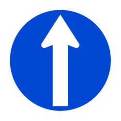 Ahead Only - Road Sign