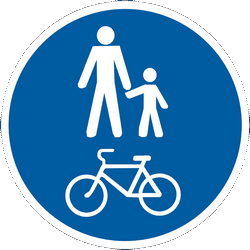 Mandatory shared path for pedestrians and cyclists - Road Sign