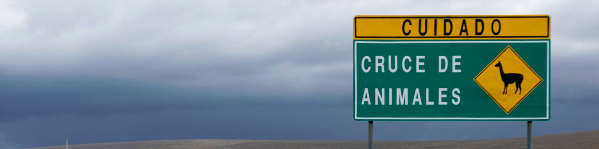 Peru road signs